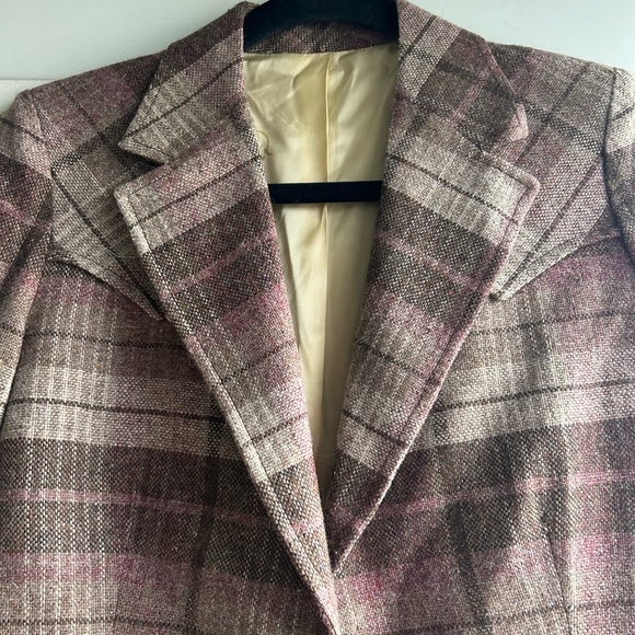 Authentic Western Wear wool jacket with leather patch sleeves - Picture 6 of 8